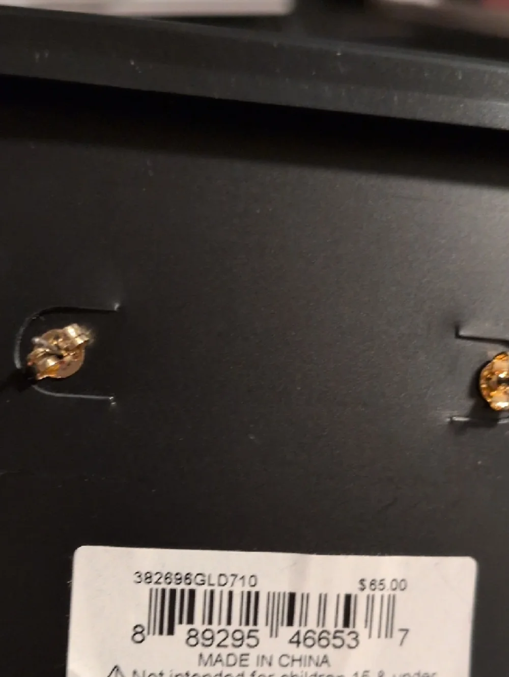 Coach Gold Tone Oval Drop Stud Earrings - Picture 3 of 6